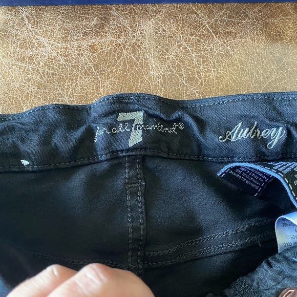 NWOT 7 for all mankind black denim sequin stripe - Picture 3 of 4